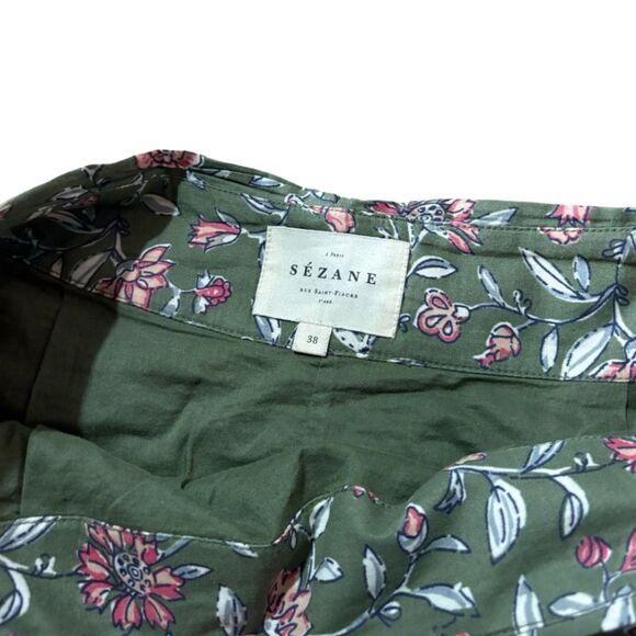 Sezane Green Floral Mini Skirt - Picture 5 of 9